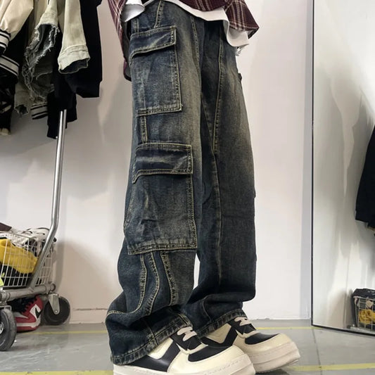 Denim Cargo Jeans